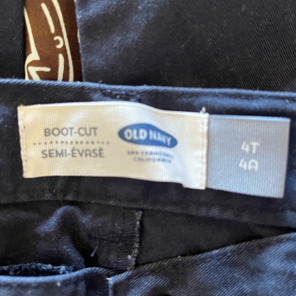 Old Navy Boot Cut 4T Girls Navy (Bundle of 2 Pants) - Picture 7 of 8